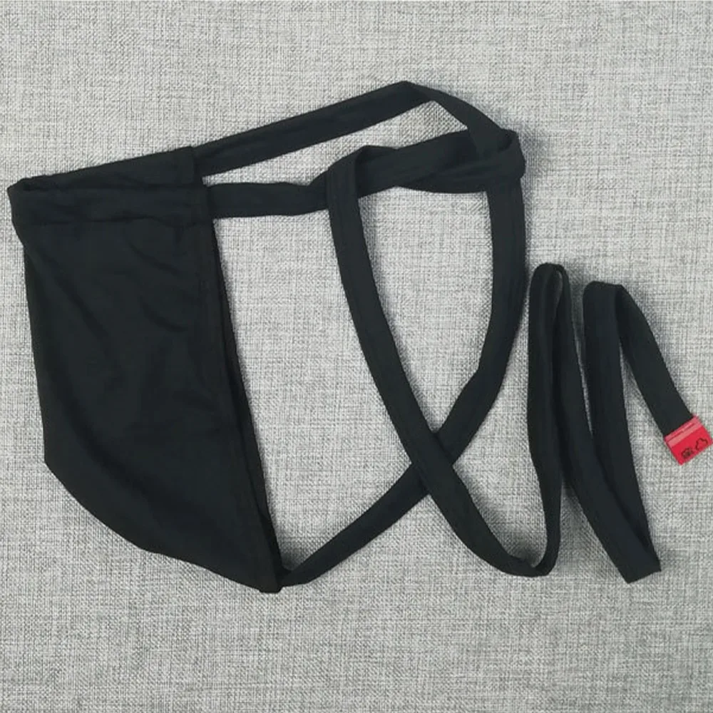 

Sexy Japanese Style Tie Men Bandage Thong Tether T-Back Briefs Bulge Pouch Low Waist Panties Men's Erotic Lingerie Plus Size