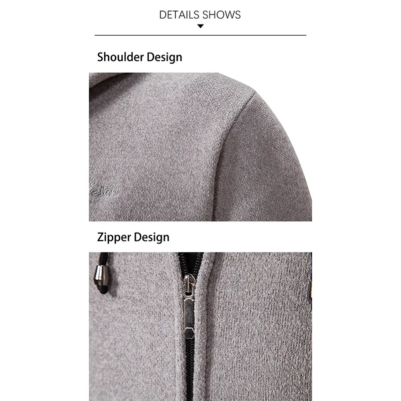 Повседневный мужской зимний свитер вязаная куртка приталенные флисовые куртки с