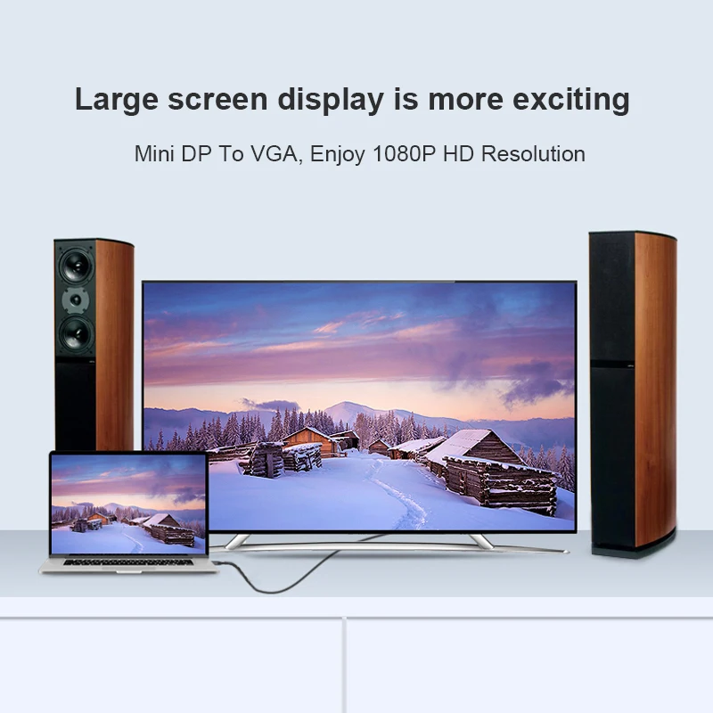 Фото Переходник Mini DisplayPort с VGA-кабелем, переходник с Mini DP на VGA-кабелем, 1,8 м, монитор «Папа-папа» для MacBook Air Pro, ПК, ноутбука №5