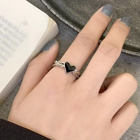 punk minimalism open rings for men women hiphop alloy silver color geometric knuckle ring fidget ring charm couple jewelry gift