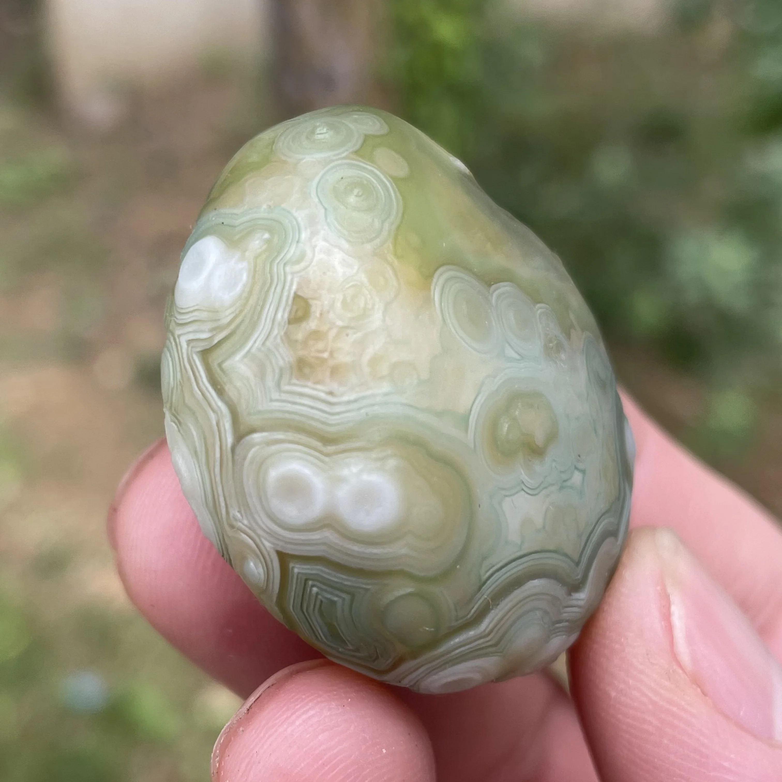 Натуральный зеленый агат Sardonyx Alxa Gobi Eye минеральный образец энергетический