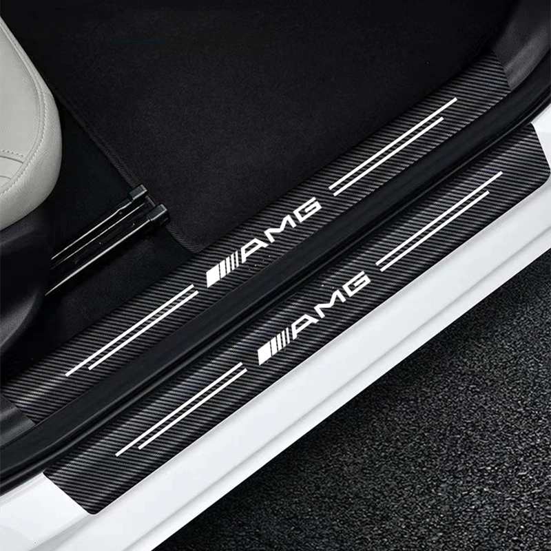 

3D Carbon Fiber Car Sticker Protector Strip for Benz AMG W211 W203 W204 W210 W124 W202 CLA W212 W220 W205 W201 car accessories