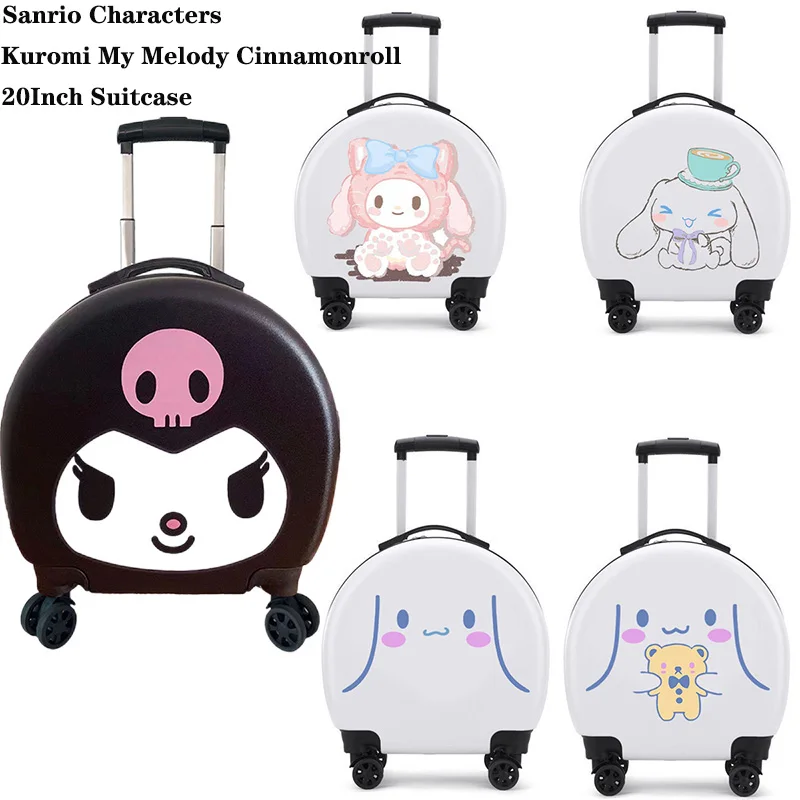 

Чемодан Kawaii Sanrio Kuromi My Melody Cinnamonroll, 20 дюймов