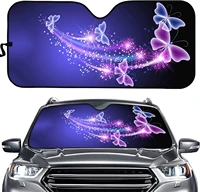 galaxy butterfly print women car windshield sun shade for auto universal cars visor protector purple sunshade cars accessories