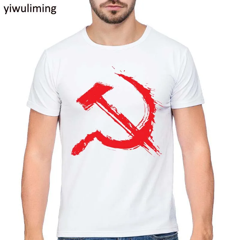 Ussr Red Soviet Union Communist Lenin T Shirt Male Streetwear Short Sleeve Homme Tee shirt