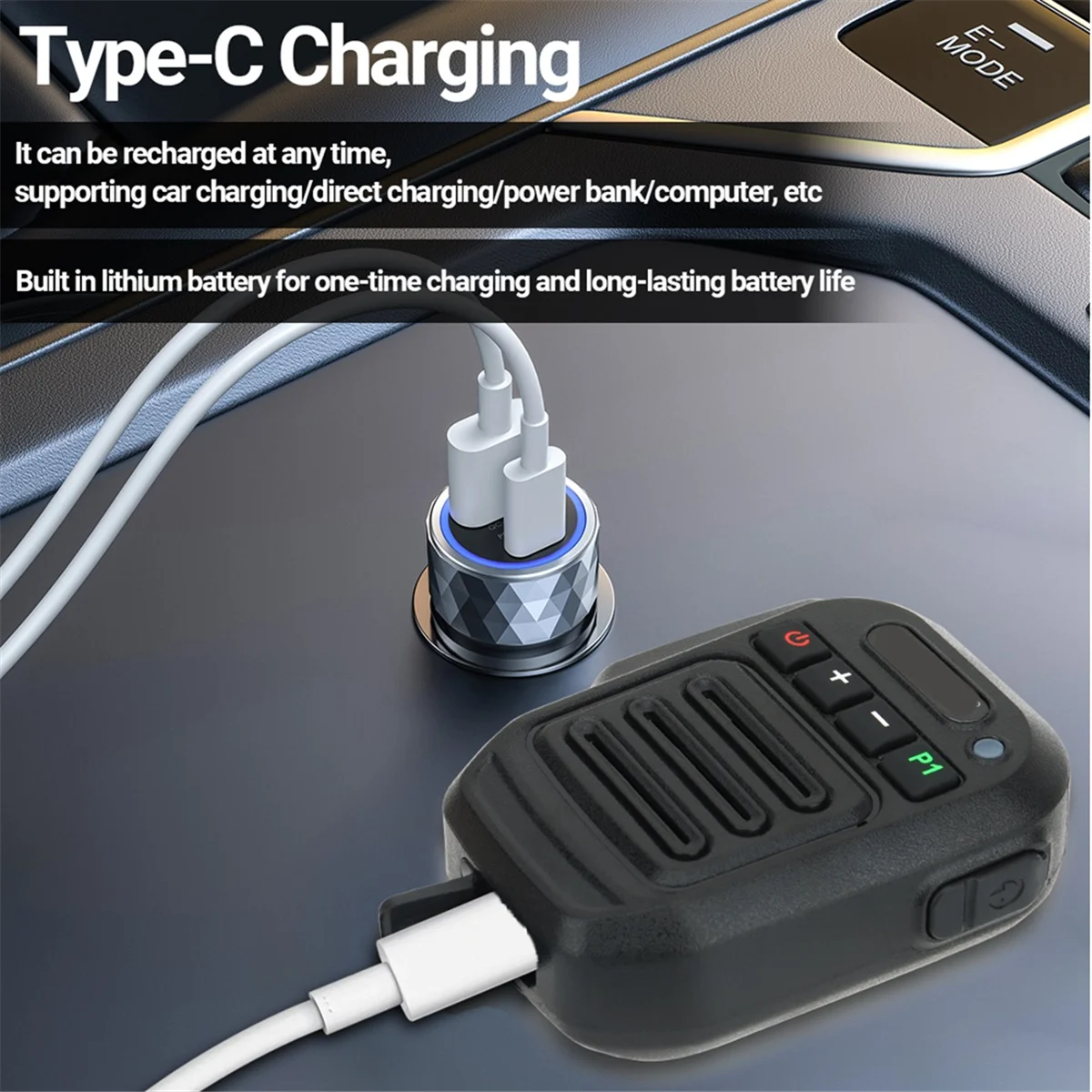 Беспроводной Bluetooth-микрофон ручной динамик микрофон Type-C для Baofeng UV-5R 5RH Quansheng UV-K5 K6