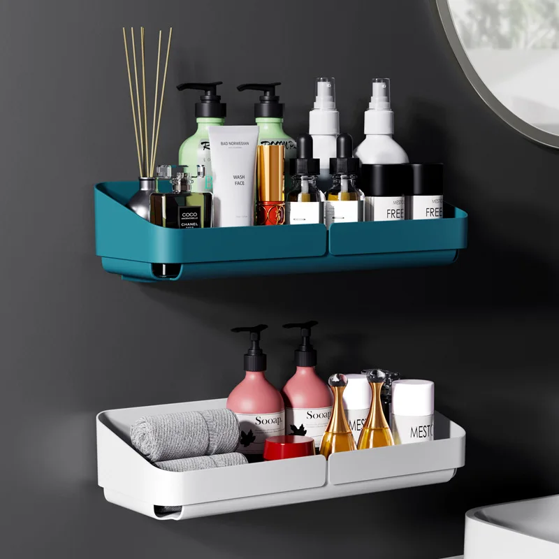 

Bathroom Storage Rack Toilet Washstand Long Storage Punch-Free Wall-Mounted Bath Wall Bathroom