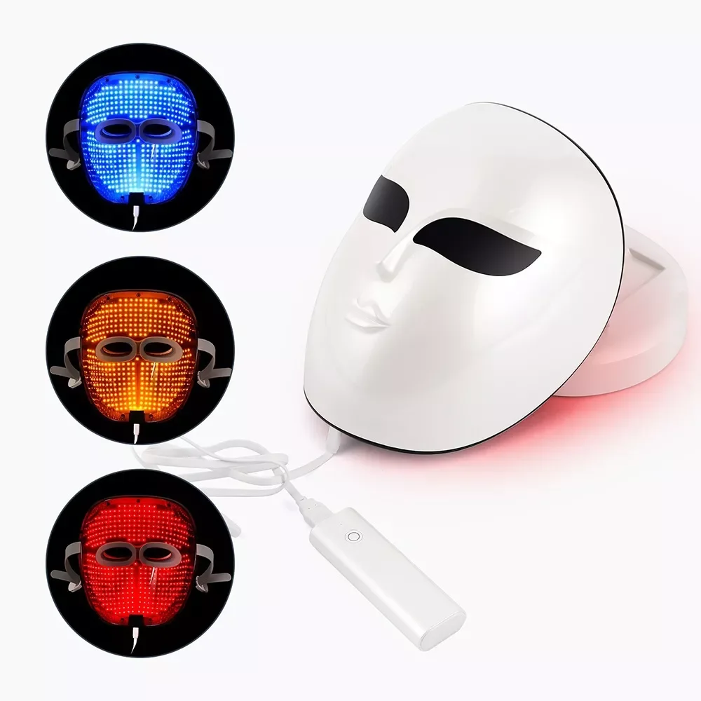 

Светильник лая фотонная терапевтическая маска для лица, 3 цвета, 1200 шт., подтяжка кожи шеи и лица, омоложение, удаление морщин от акне