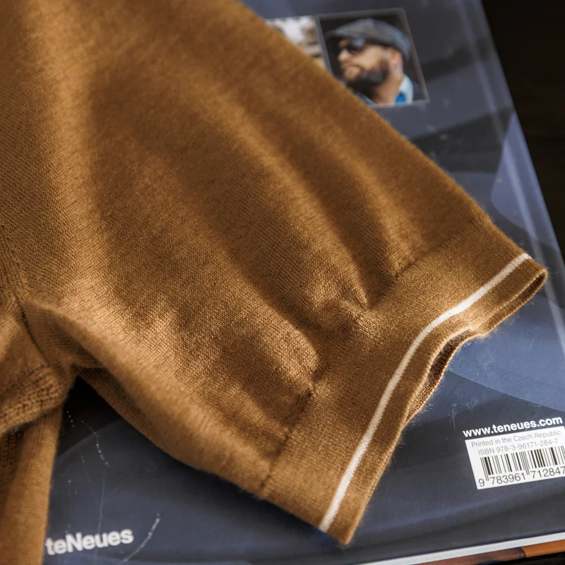 Worsted cashmere sweater, round neck, men's pure cashmere half sleeve, foreign e-commerce manufacturers source cross-border thin
