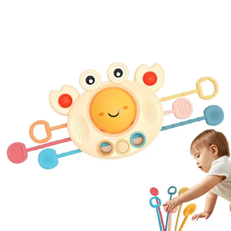 

Pull String Toy Smooth Pull Toys For 1 Year Old Toys For Toddlers Interactive Toy Montessori Toys Safe Food Grade Silicone Crab