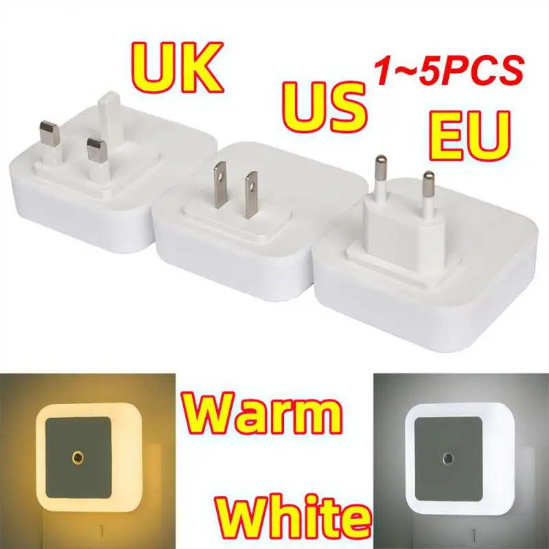 

1~5PCS Night Light Mini Light Sensor Control 110-240V EU US UK Plug Nightlight Lamp For Children Kids Living Room Bedroom