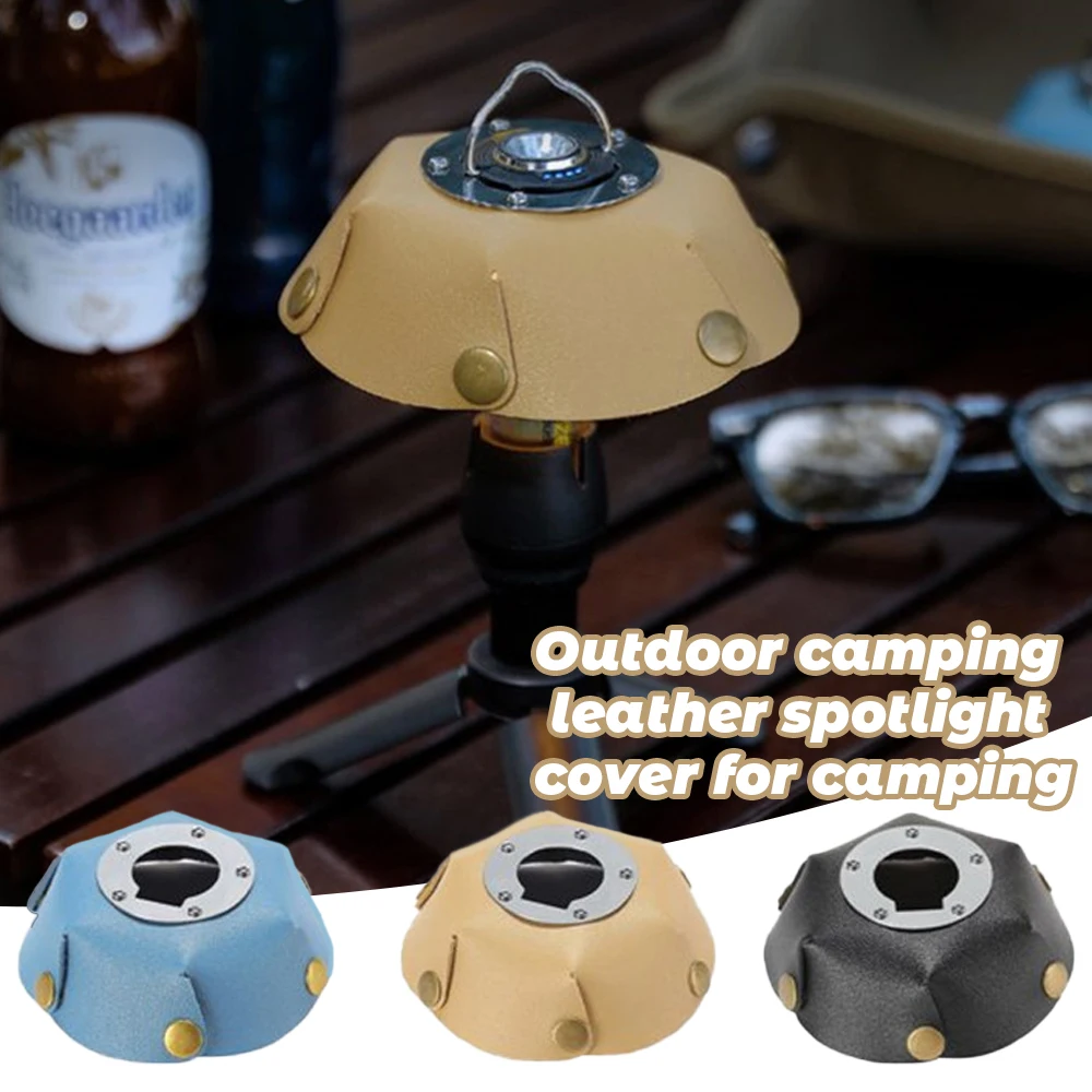 

Hot Camping Leather Lampshade Floor Leather Light Cover Replacement Light Shade lampshade Vintage Style for Indoor Outdoor