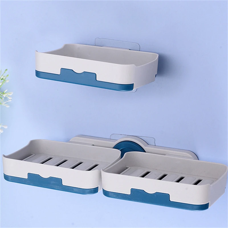 

2022 New High Quality Storage Box Punch-Free Soap Holder Wall-Mounted Soap Holder Dishes Soap Box Storage Bathroom Accessories