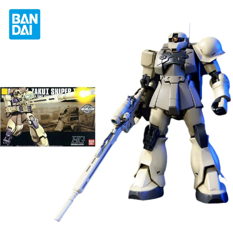 

Bandai Genuine Gundam Model Kit Anime Figure HGUC 1/144 ZAKUI SNIPER Action Figures Collectible Ornaments Toys Gifts for Kids