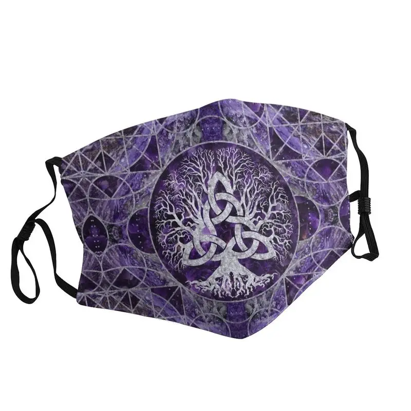 

Tree Of Life With Triquetra Mask Men Women Dustproof Viking Norse Yggdrasil Mask Protection Respirator Reusable Mouth Muffle