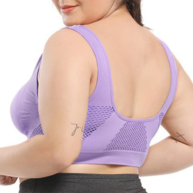 

Женский спортивный бюстгальтер 649D, сетчатый бюстгальтер с вырезами для фитнеса, женское нижнее белье, укороченный топ без косточек, спортив...