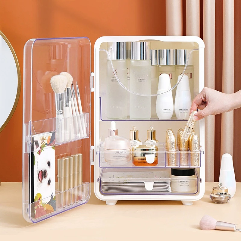 Ins стиль Настольная шкатулка для украшений Домашний Прозрачный Шкаф хранения