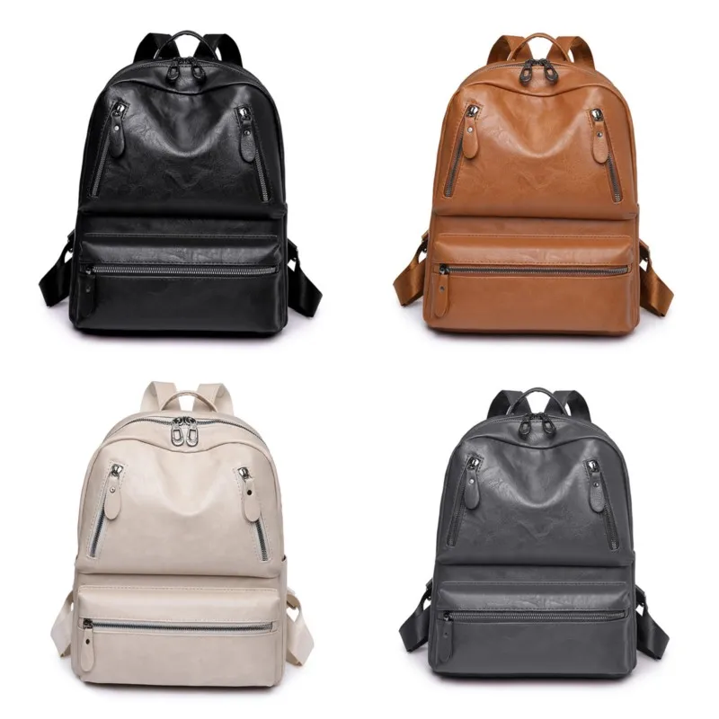 Женский рюкзак женский из искусственной кожи с двойной молнией модная простая