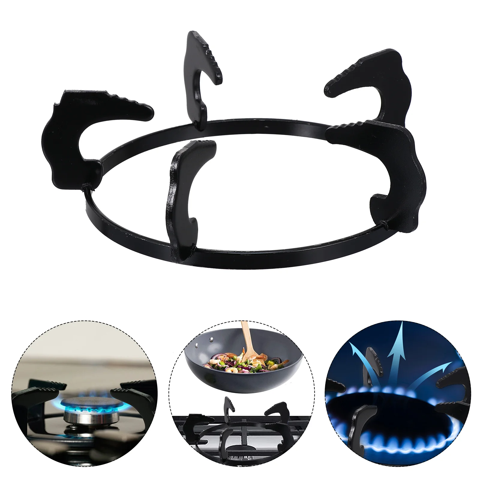 

Wok Stove Rack Gas Stand Ring Iron Cast Support Non Universal Holder Metal Bottom Burner Cooktop Induction Trivet Trivetsl