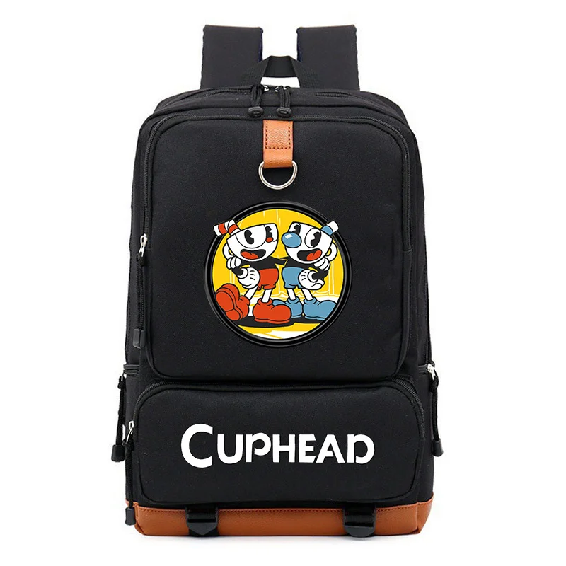 

Cuphead Game Mugman Backpack For Boys Girls Travel Shoulder Backpack Men Women Large Capacity Daily Bookbag Mochila