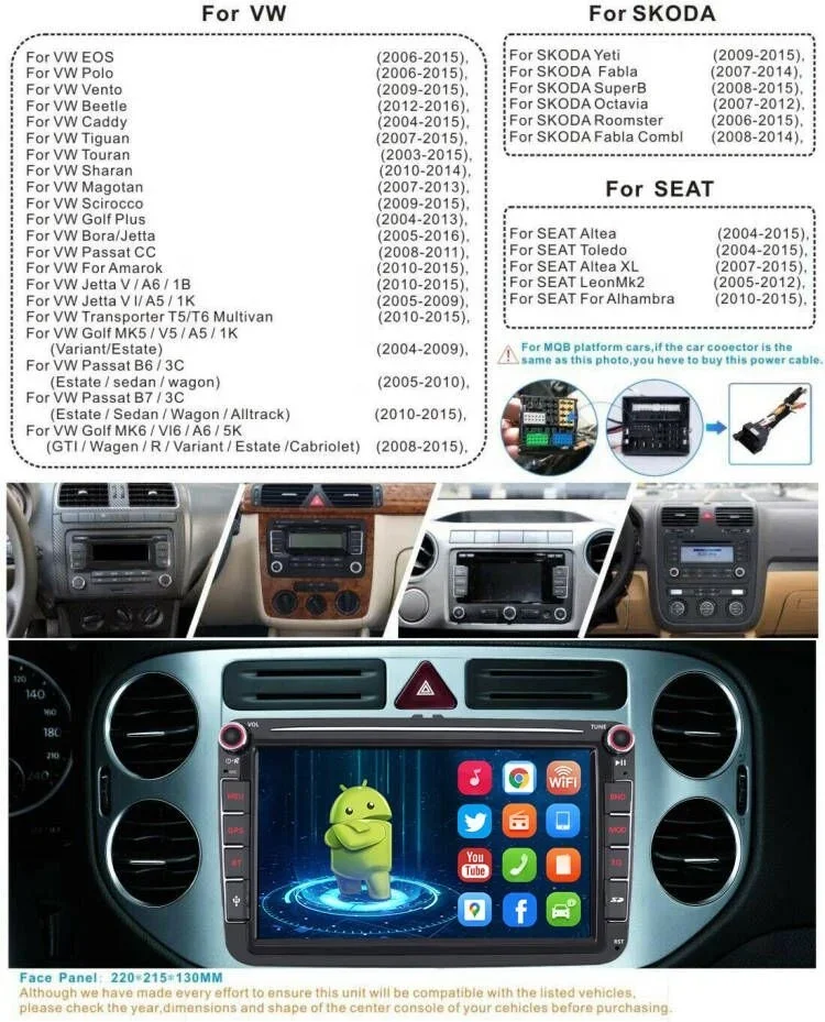 Автомобильный DVD-плеер с поддержкой IOS и Android Phone 8003 для VW автомобильный