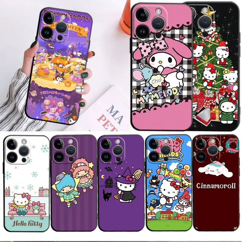 

Soft Silicone Cover Phone Case For iPhone 14 13 12 11 Pro Max 6 6S 7 8 Plus X XS XR 12 13 Mini Shell Cinnamorol Melody Cartoon