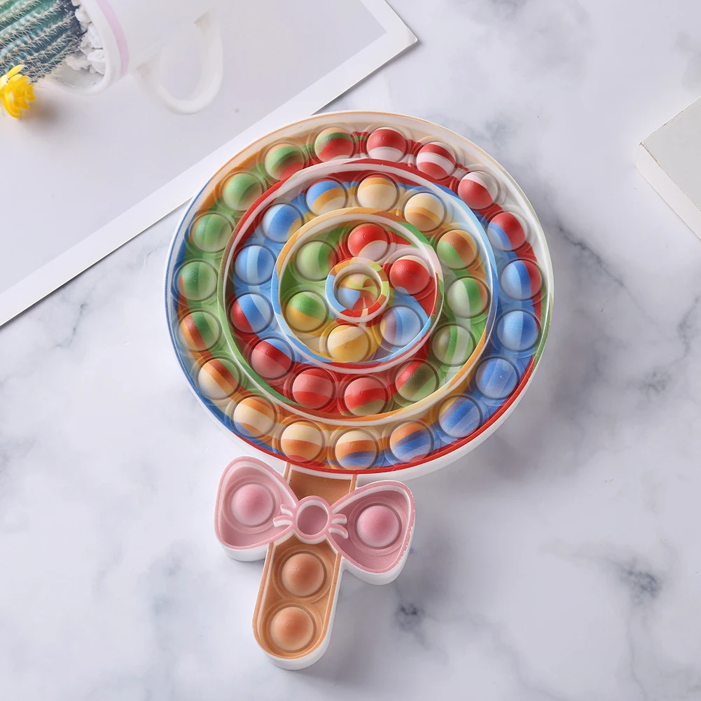 

Silicone Push Bubble Toy Sensory Autism Needs Anti-Stress Relaxing Squeezing Toy Decompression Game Holiday Gift