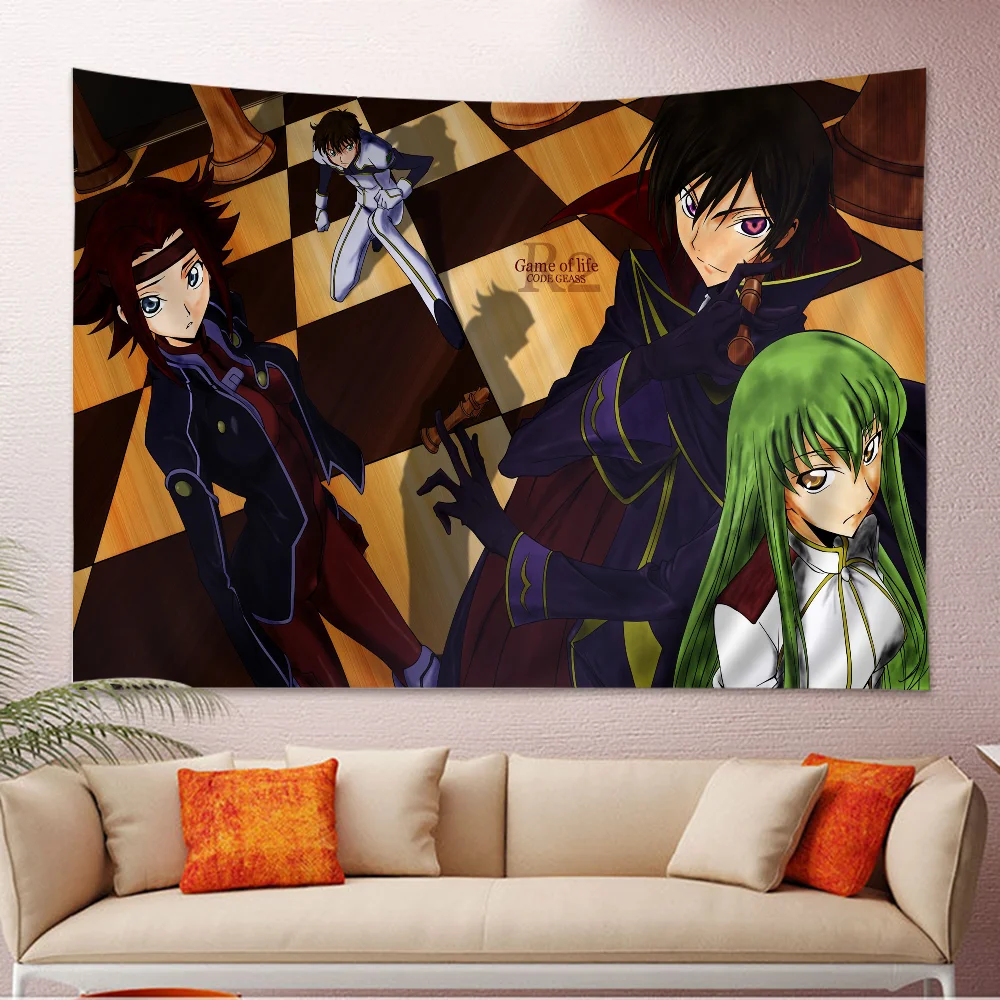 Anime Julius Kingsley C-codes-G-Geass Cartoon Tapestry For Living Room Home Dorm Decor INS