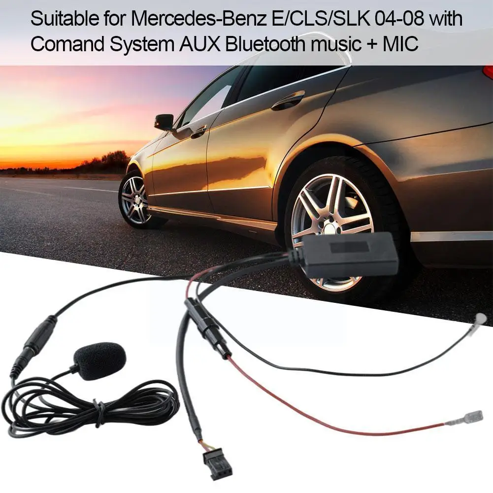 

Автомобильный Bluetooth 5,0 стерео аудио Aux вход кабель микрофон с системой Comand для Mercedes E/cls/slk Aux аудио кабель F9i3