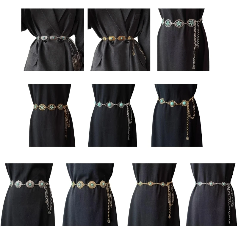 

Этническая стильная поясная цепочка для женщин, летнее приморское женское облегающее платье, пояс 449B