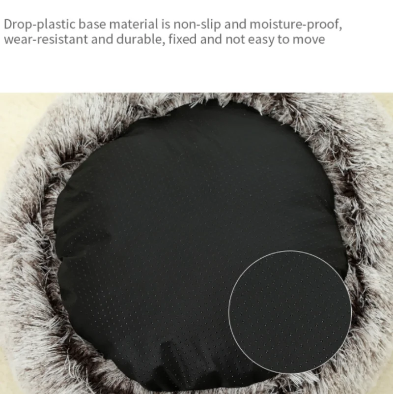 Плюшевая кровать для кошек круглая подушка кошачий домик 2 в 1 теплая корзина