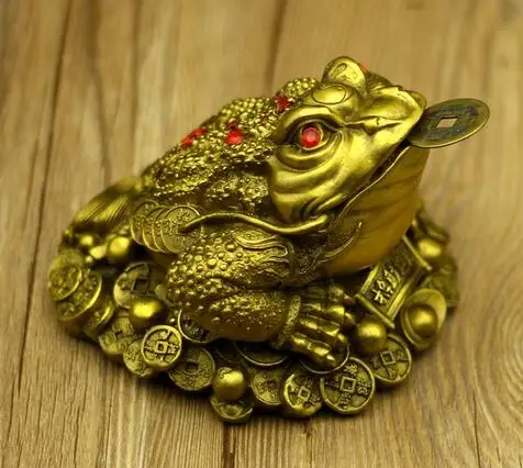 

Pure copper gold toad wealth ornaments feng shui products wealth attraction toad Seven Star shop opening gift ornaments