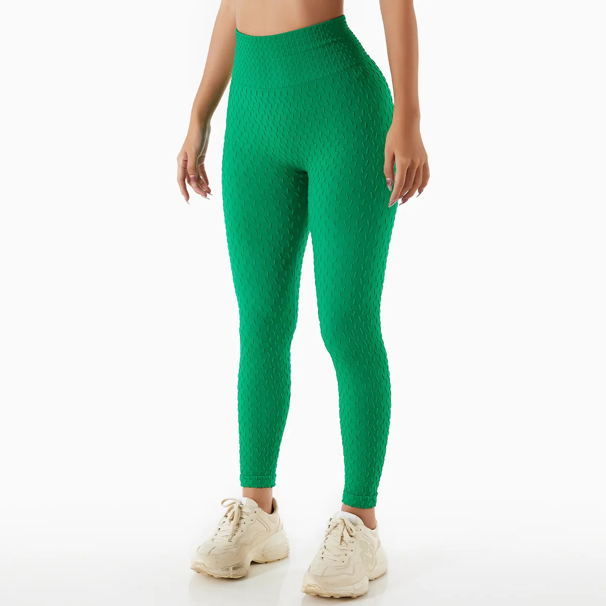 Seamless Yoga Bottoms Leggings Women's Sports Pants High Waist Elastic Hip-lifting Fitness Workout Running Sportswear Gym Tights