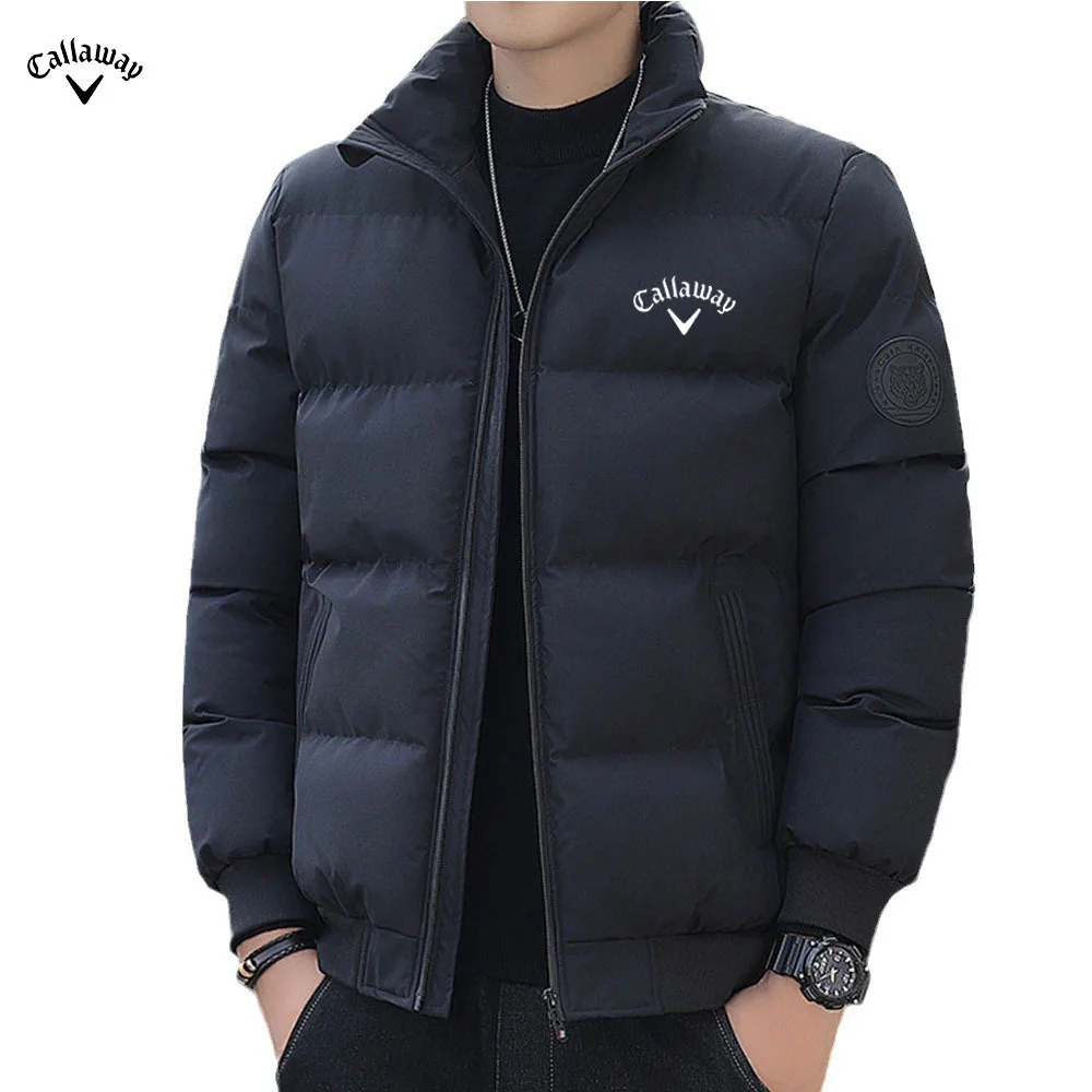 

Thick Men New Warm Parka Jackets Winter Casual Men's Outwear Coats Solid Stand Collar Male Windbreak Cotton Padded Down Jacket