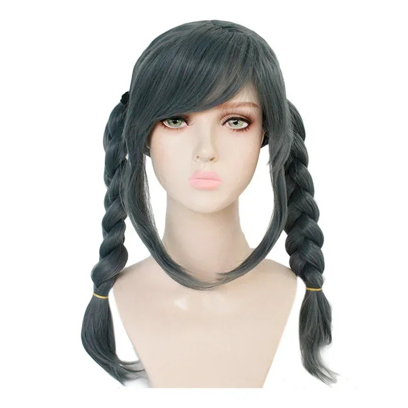 Danganronpa Peko Pekoyama Braids Wig Косплей Костюм Аниме Super Dangan Ronpa Термостойкие синтетические