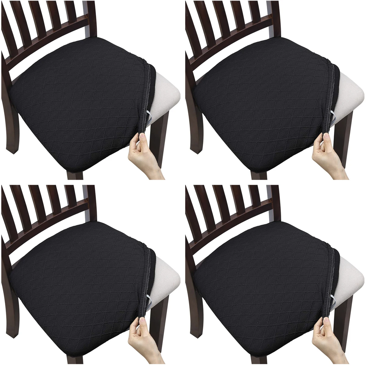 Lzyoehin водонепроницаемые чехлы для стульев жаккардовые цвет черный