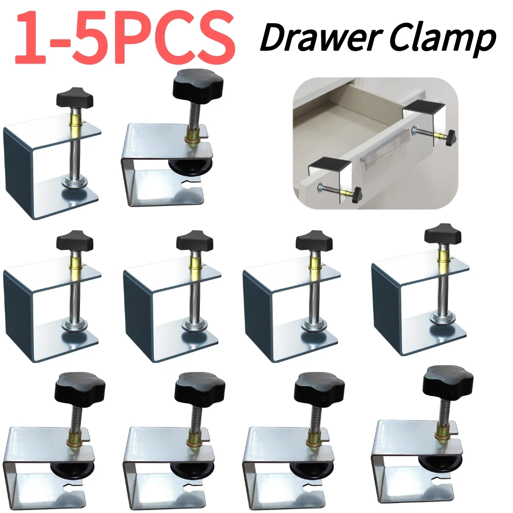 

1-5PCS Woodworking Jig Drawer Panel Clips Cabinet Tool Steel Drawer Front Installation Clamps Home Furniture Accessories