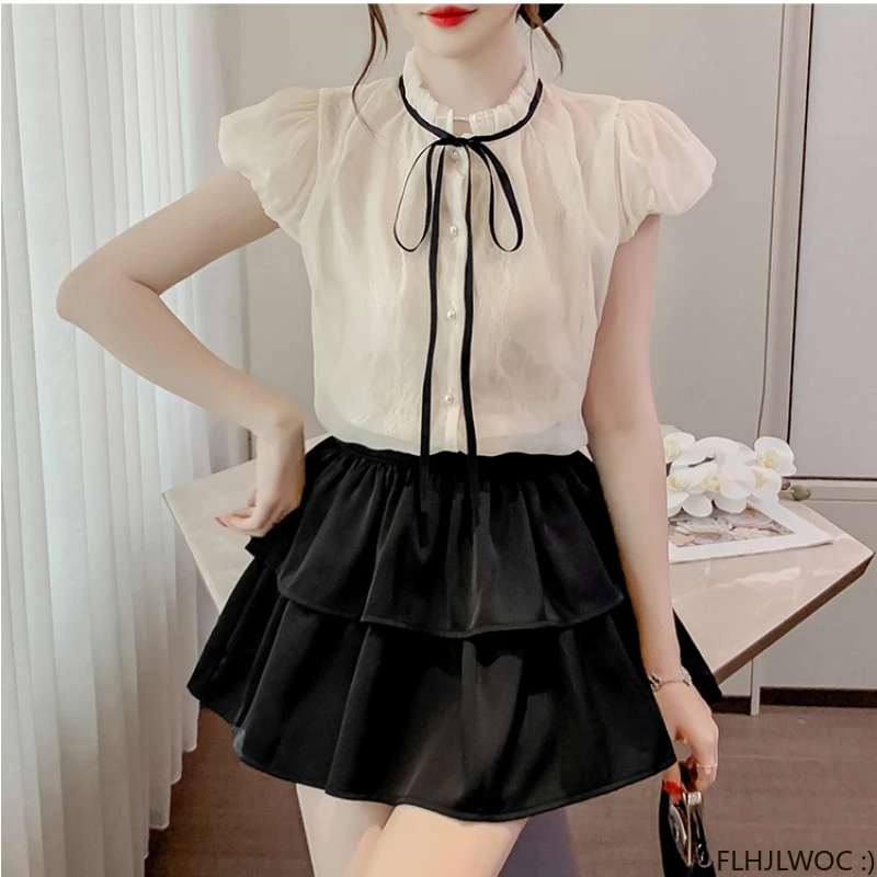 Женские милые топы в стиле преппи винтажные японские корейские элегантные