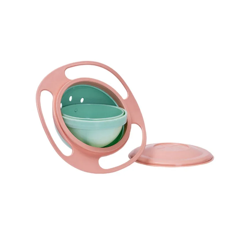 1 Шт. Вращающаяся На 360 Градусов Детская Водонепроницаемая Миска Для Риса