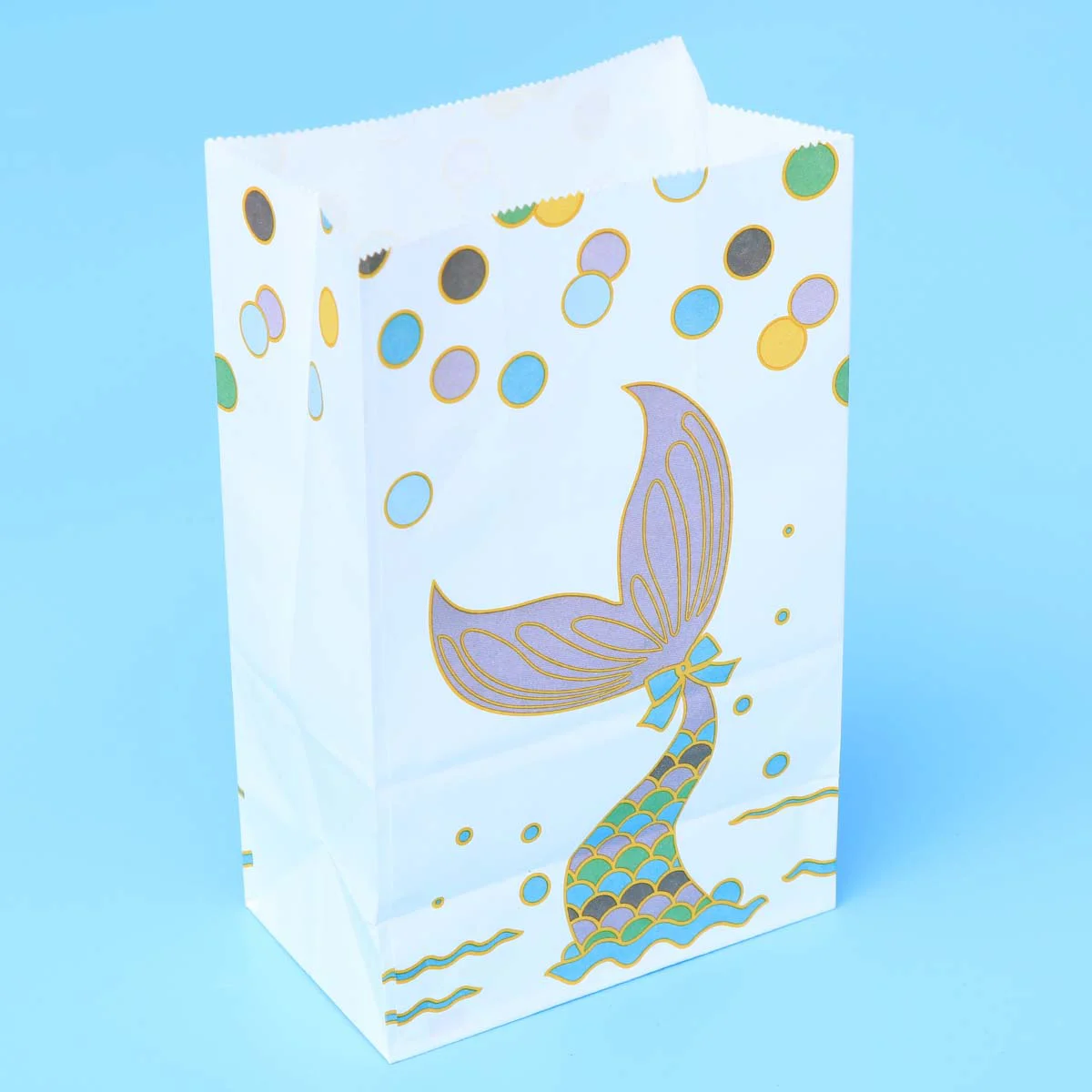 

Bag Mermaid Party Candy Paper Bags Holiday Craft Treat Tail Valentines Biscuit Bakery Box Themed Decor Presents Gift Goodie