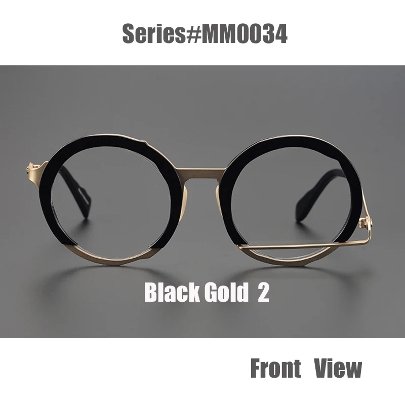 2023 New Retro Niche Japanese Irregular Men and Women Round Retro Big Frame Suyan Personality Myopia Anti-Blu-ray Glasses