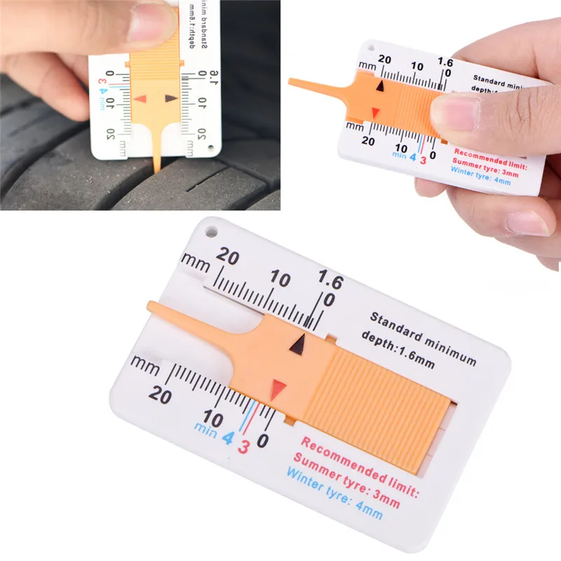 

1pcs Car Motorcycle Caravan Trailer Wheel Measure Tyre Tread Depth Gauge Caliper Wholesale