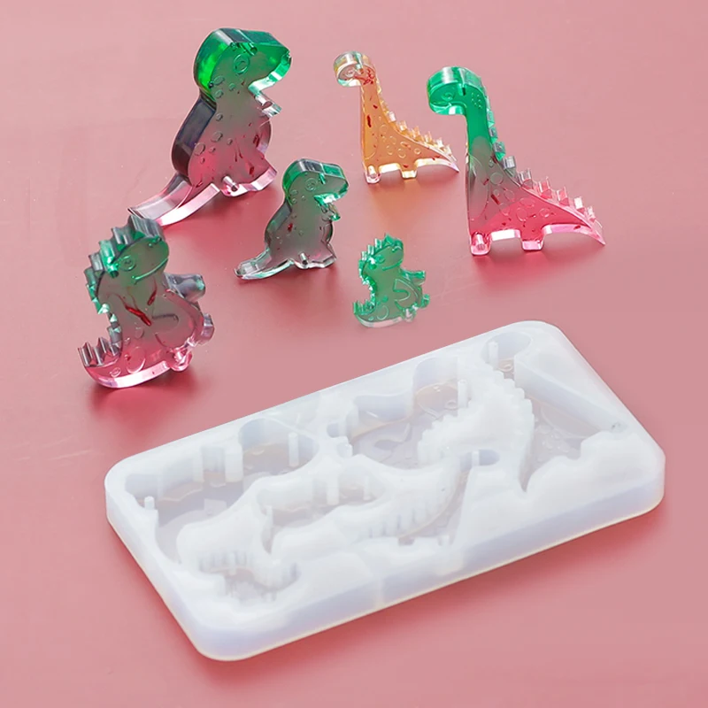 

Kawaii Dinosaur Silicone Molds Crystal Epoxy Resin Mold DIY Wind Chime Pendant Earring Charms Moldes Silicona Para Resina Epoxi