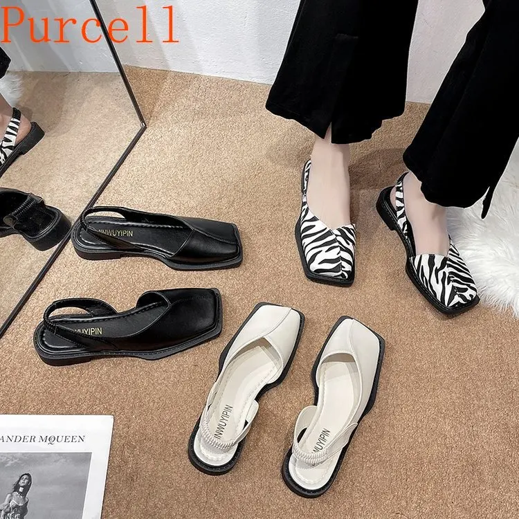 Women's new sandals fashion low heel shallow mouth summer package head sandals