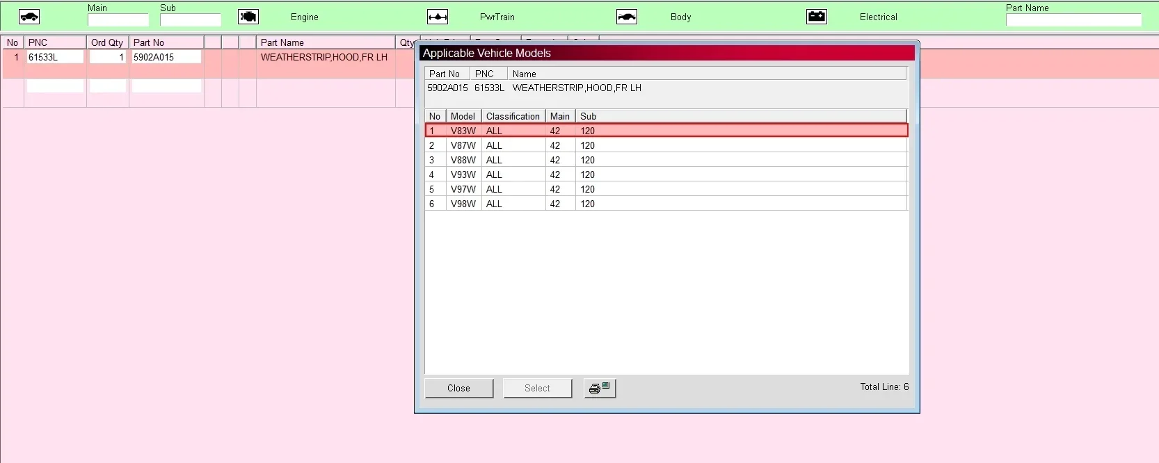 Цельное резиновое уплотнение капота для Pajero V90 5902A015 полоса Montero V80 уплотнитель