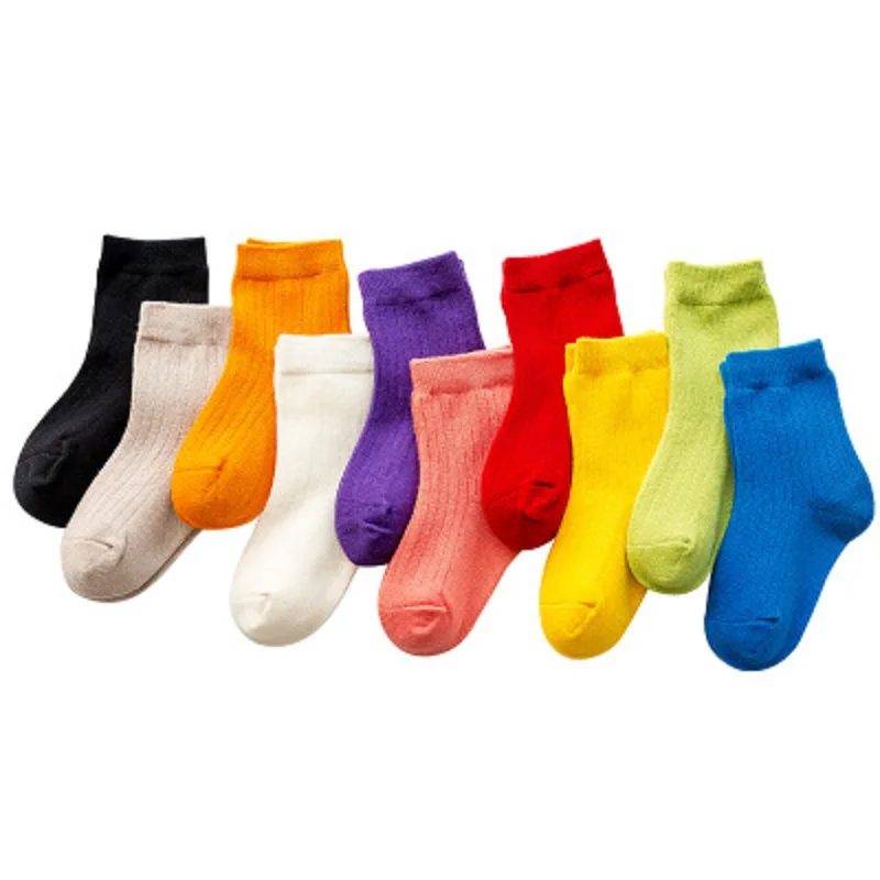 

Baby Girl Socks Boy Winter Cotton Socks Children Baby Girl's Short Ribbed Socks for Baby Kids 0-6Y Girl Solid Color