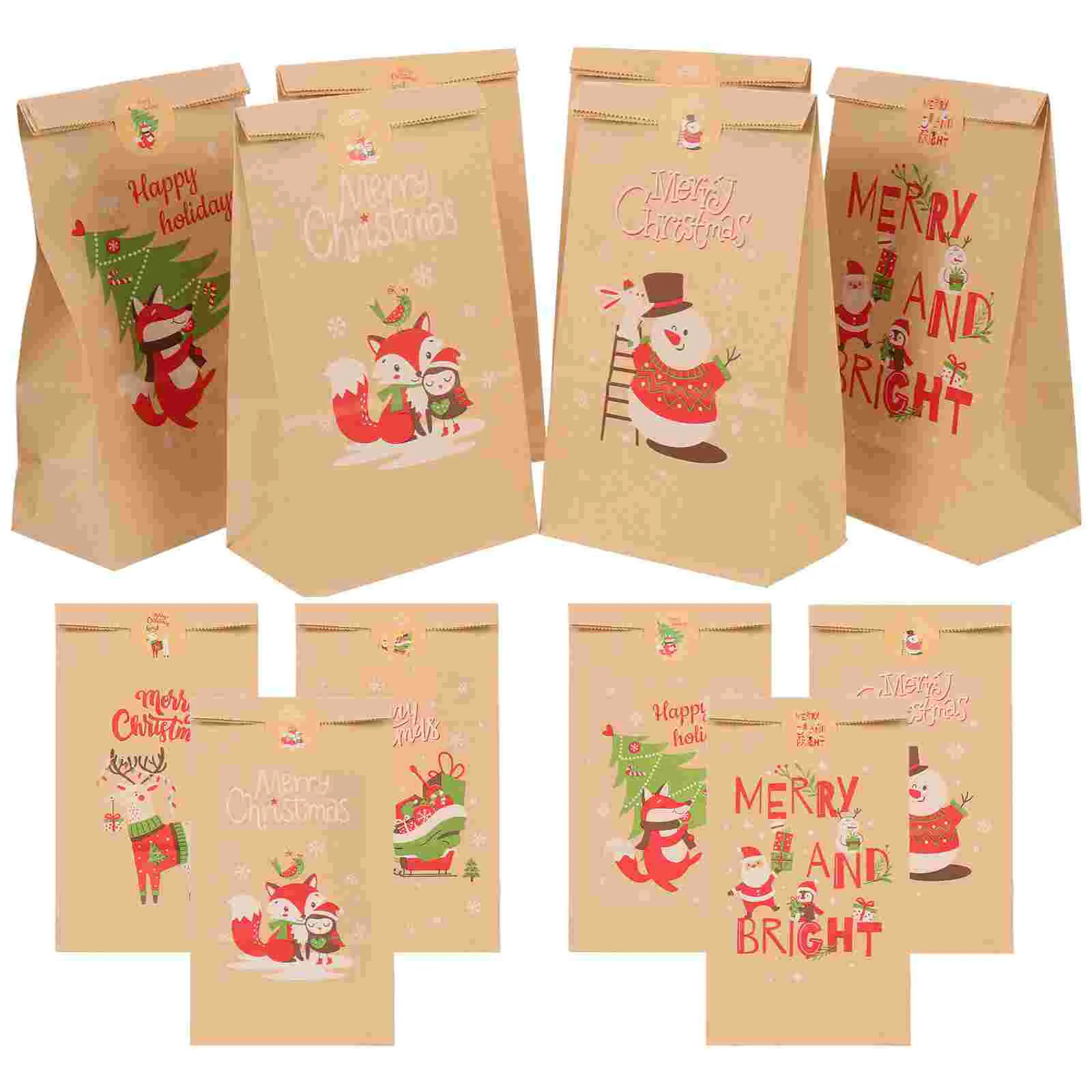 

1 Set Christmas Paper Candy Boxes Christmas Gift Boxes Christmas Cookie Bags Xmas Supplies