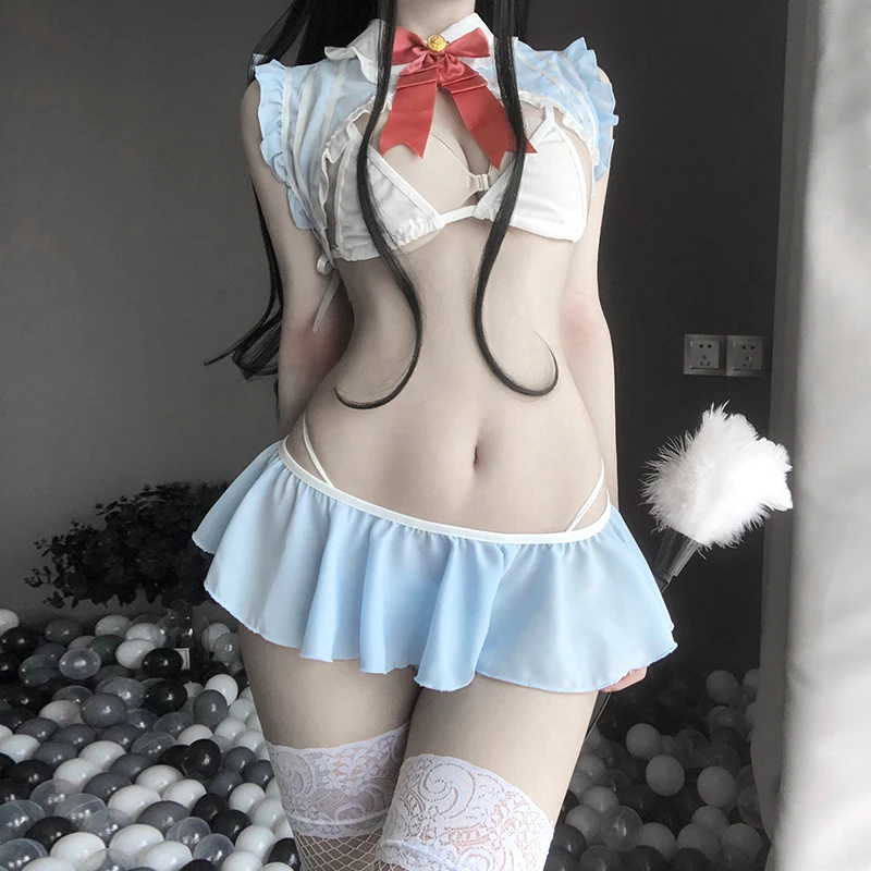 

Womens Sexy Cute Bunny Princess Uniform Lolita Sleepwear Underwear Set Sailor Anime Cosplay Costumes Kawaii Lingerie Maid Outfit