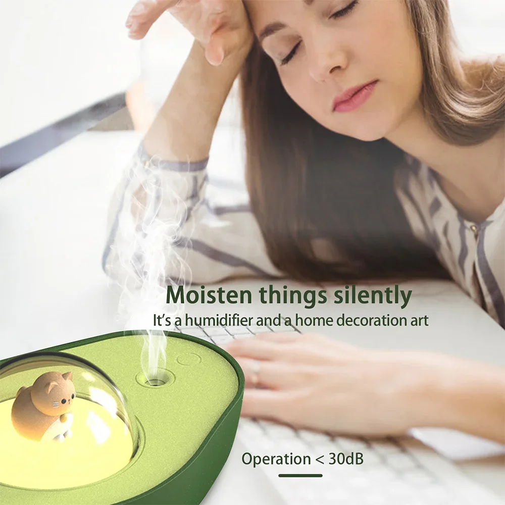 Портативный увлажнитель воздуха с ароматерапией и авокадо 240 мл