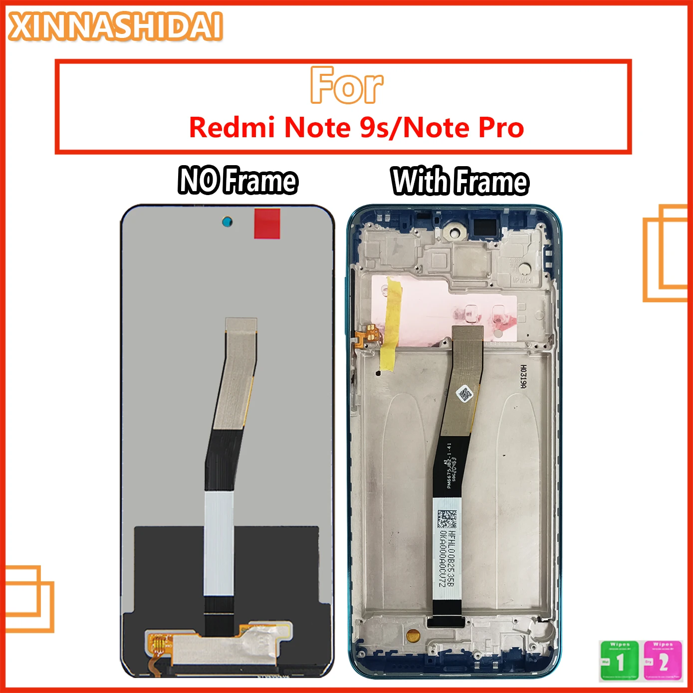 ЖК-дисплей 6 67 дюйма для Xiaomi Redmi Note 9S сенсорный экран дигитайзер 9 Pro дисплей M2003J6A1G